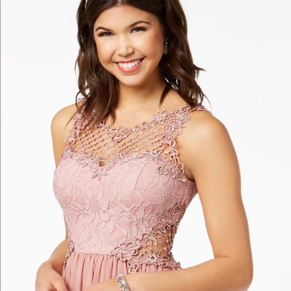 City Studio Embellished Illusion Tulip Gown - Picture 8 of 15